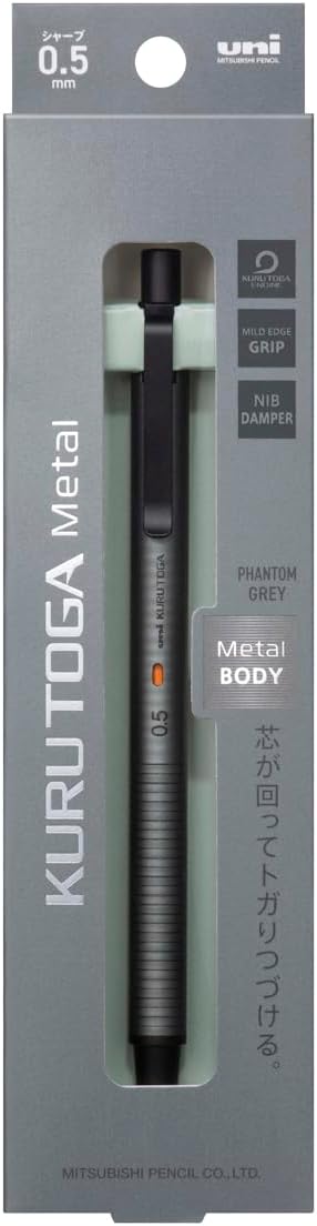 KURUTOGA Metal Mechanical Pencil - Phantom Grey - Made in Japan