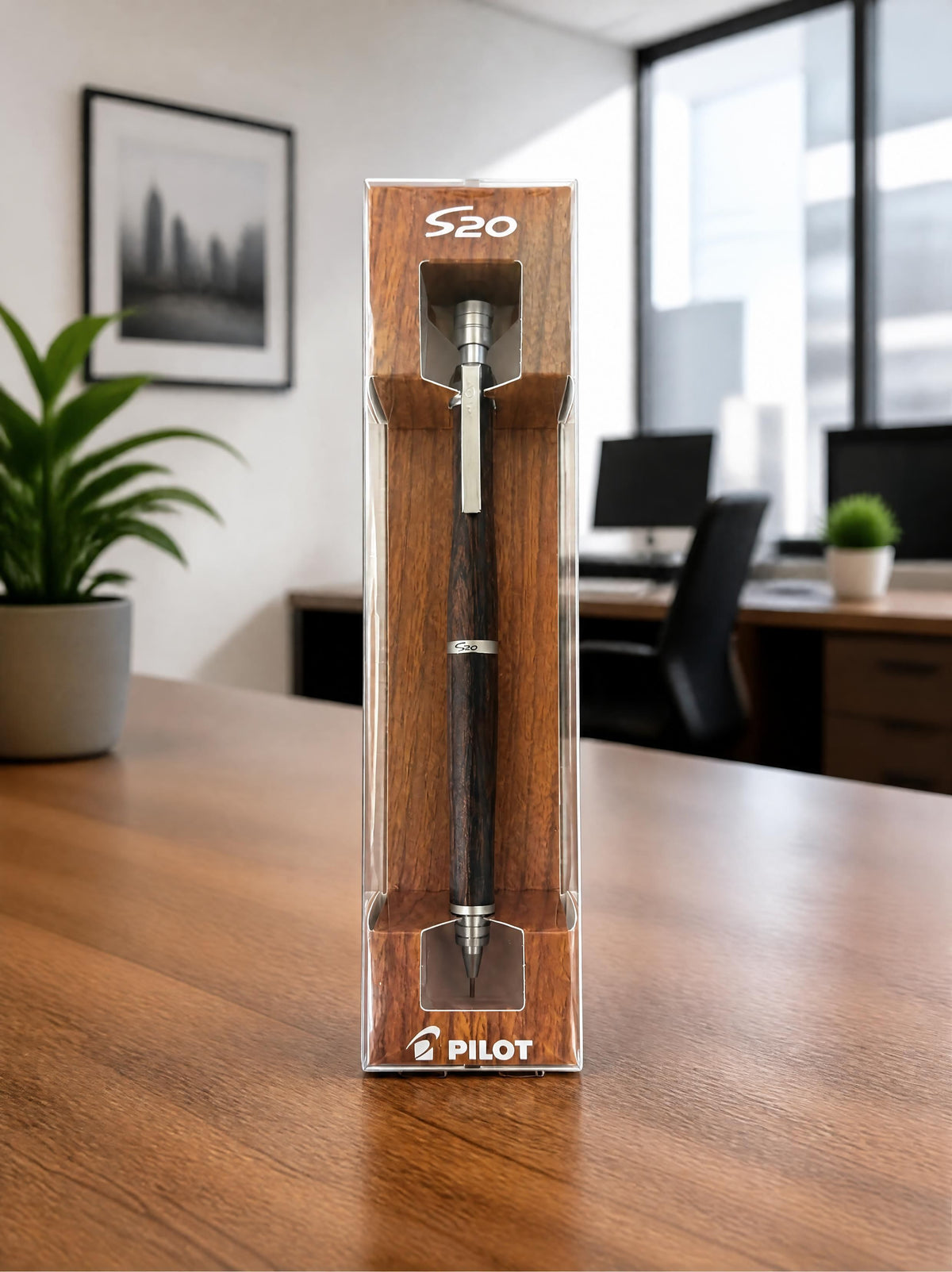 Pilot S20 0.5mm Wooden Mechanical Pencil HPS-2SK-DBN5 Japan - Dark Brown