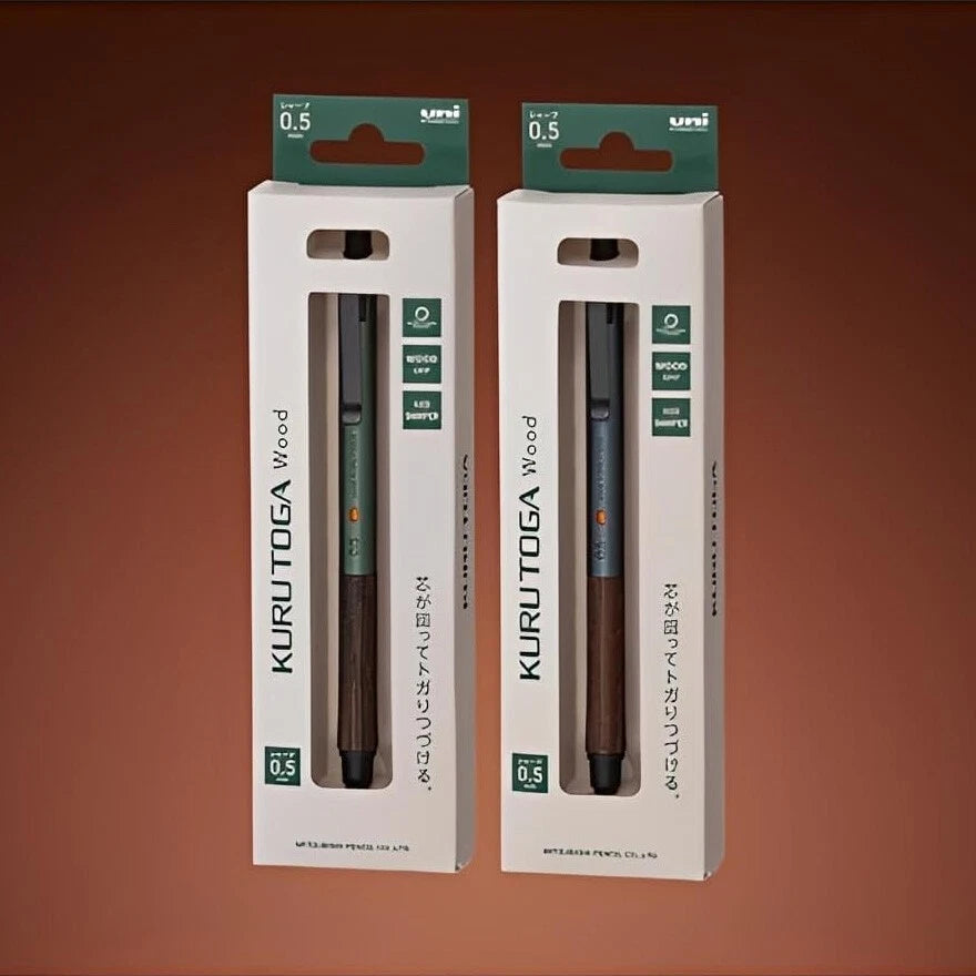 KURUTOGA Wood Mechanical Pencil - Forest Green - Made in Japan