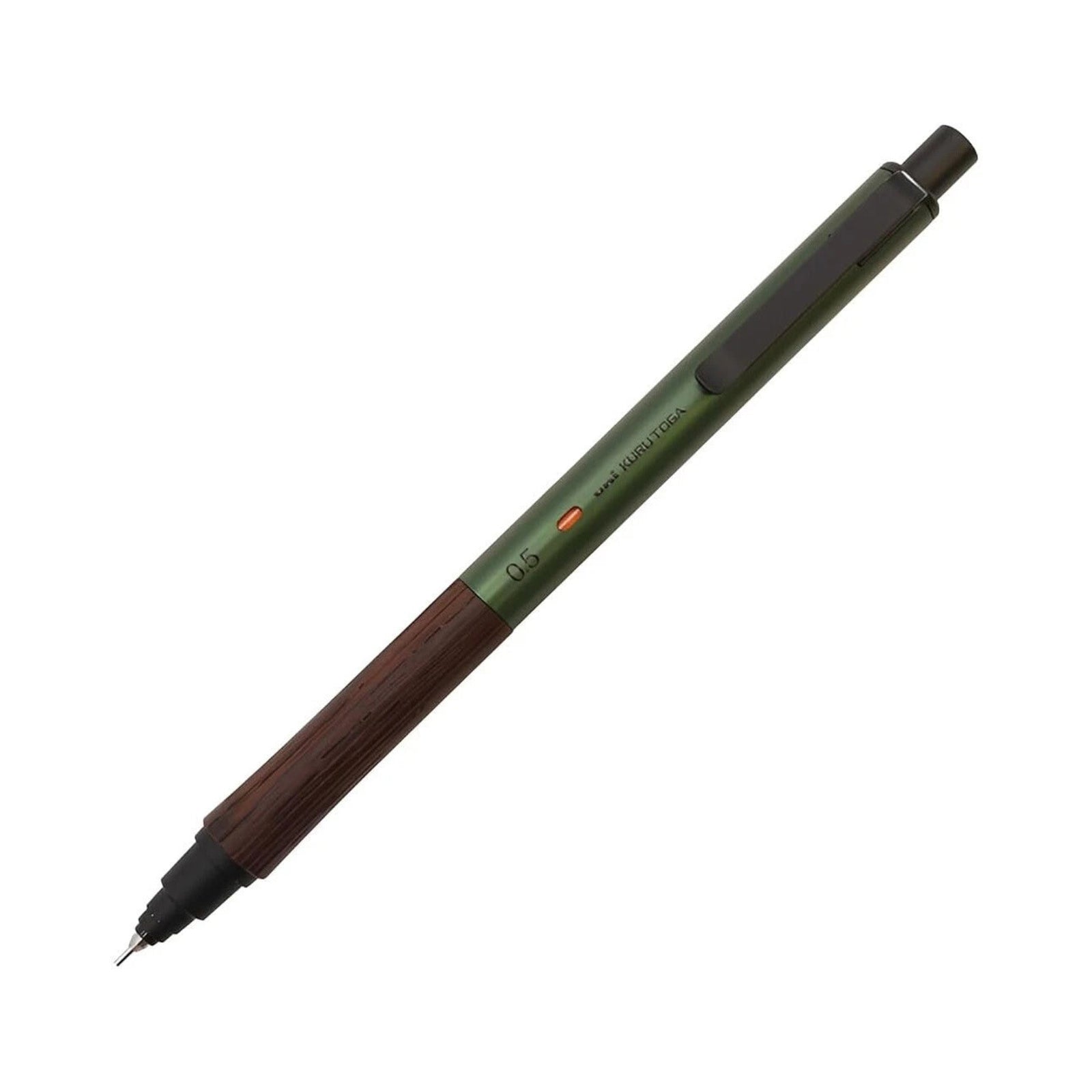 Uni KURUTOGA Wood mechanical pencil in Forest Green